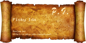 Pisky Ida névjegykártya
